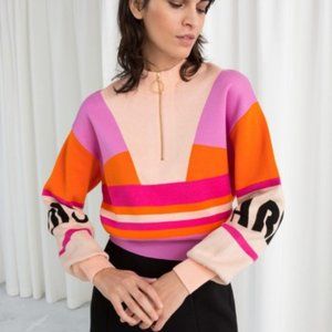 & Other Stories Color Block Pullover